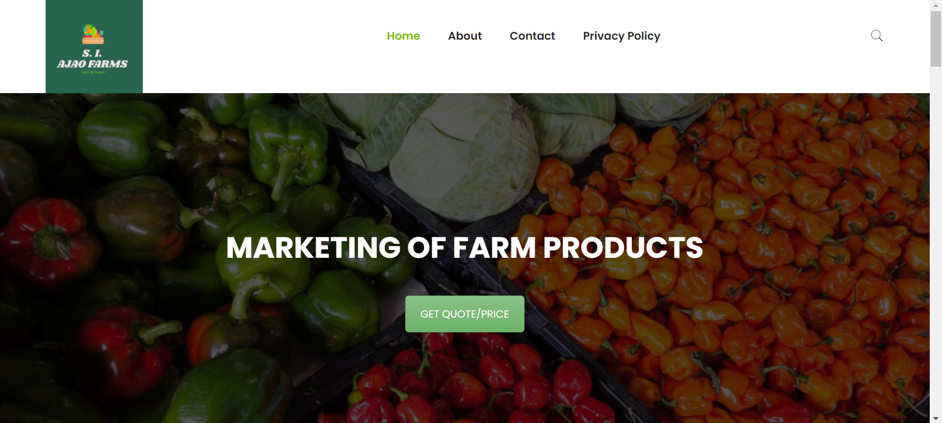 Siajao Farm Website Design