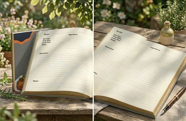 recipe journal inside view