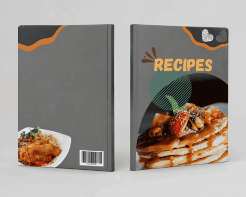 recipe-journal notebook-front and back
