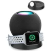 Table Holder Stand, Anti Slip Anti Scratch Stand Compatible with Apple Watch & HomePod Mini Built in Cord Organizer