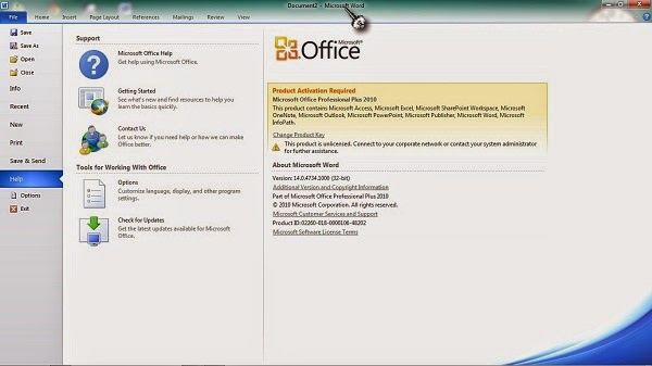 How to Activate and Check Activation Status of Microsoft Office 2010 - hiideemod.com