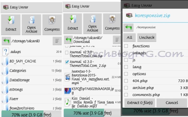 unrar files on android