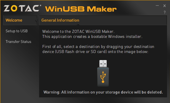 launch zotab usb maker