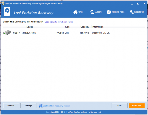 MiniTool Power Data Recovery Lost partition recovery