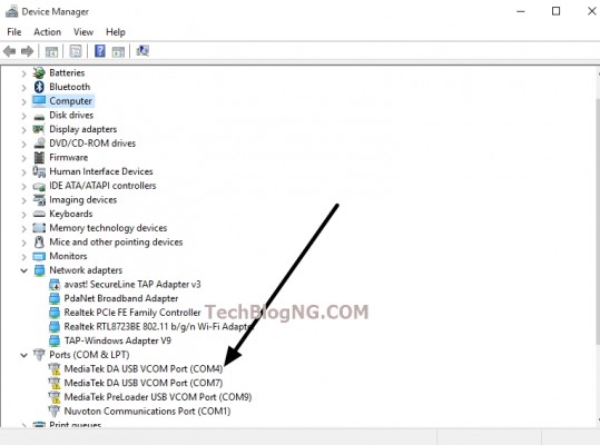 mediatek da usb vcom android driver