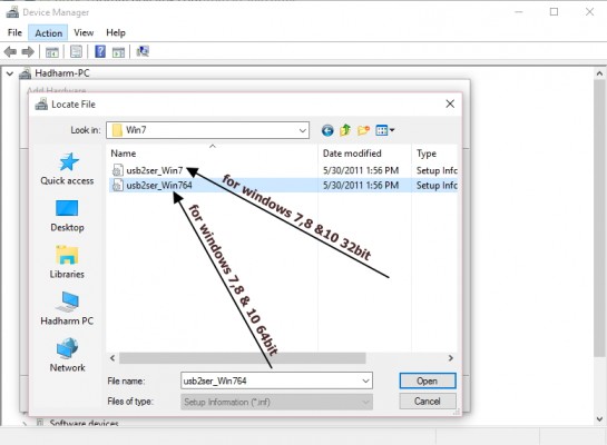 Manually install MediaTek USB VCOM drivers