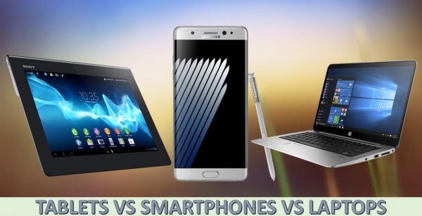 smartphones vs tablets vs laptops