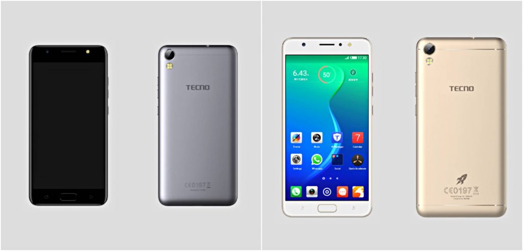 Tecno i7 front and back view