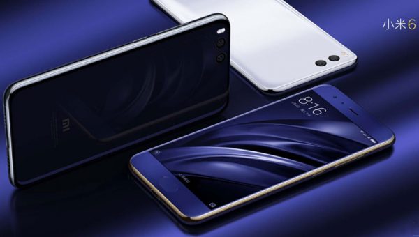 xiaomi mi 6 front and back view
