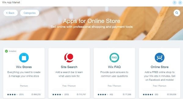 Wix Apps Market