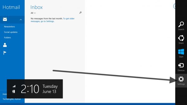 setup new mail on windows 8 mail app