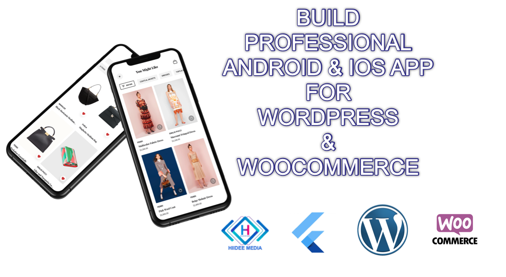 build android and ios mobile app for wordpress and woocommerce