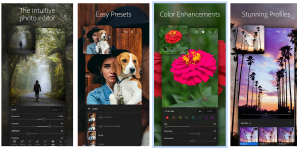 Adobe Lightroom - mobile photo editing apps