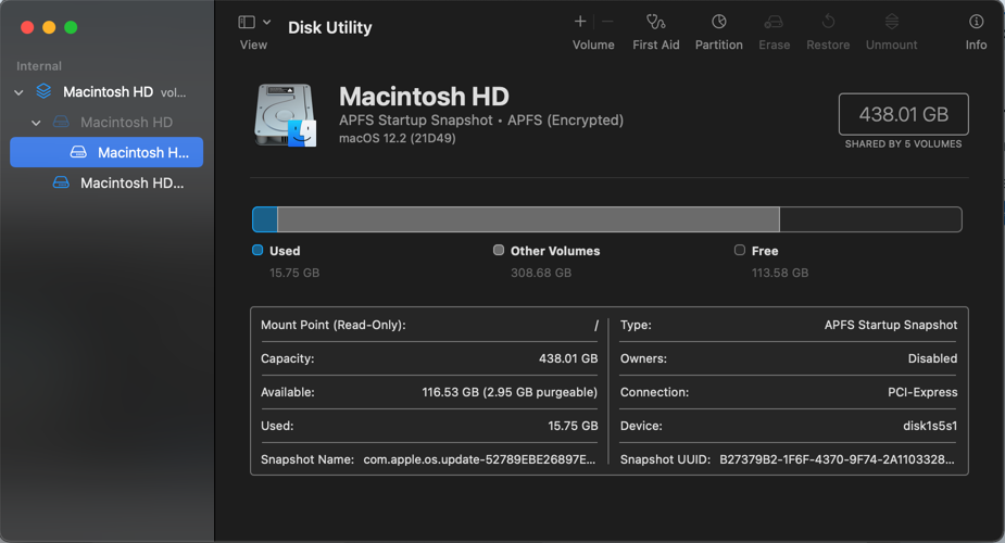 Macbook maintenance: macbook disk space