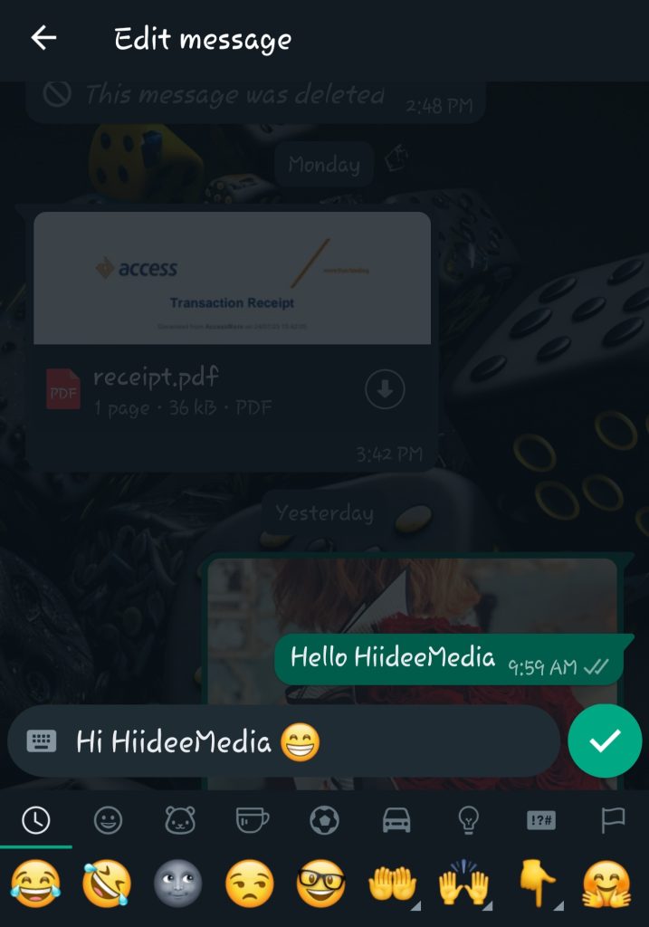 how to edit whatsapp messages