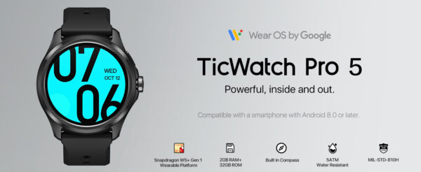 TicWatch Pro 5 - - Top Android Watches: Affordable Android Smart Watches